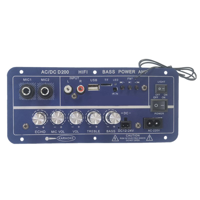 12-Inch Car Audio Combo Subwoofer Amplifier & SB FM Radio TF Player Dual Channel KTV Sound Music Application 100W Output Power